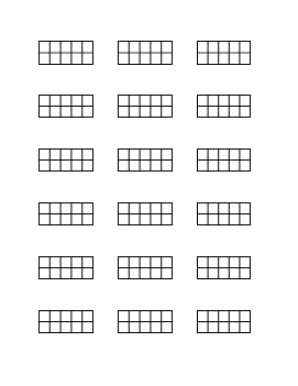 Sheet of blank chord diagrams for dulcimer