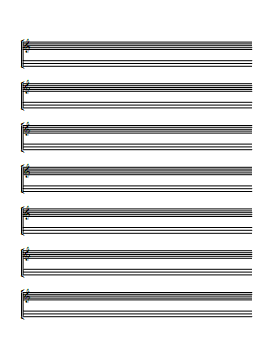 Blank tab sheet for dulcimer