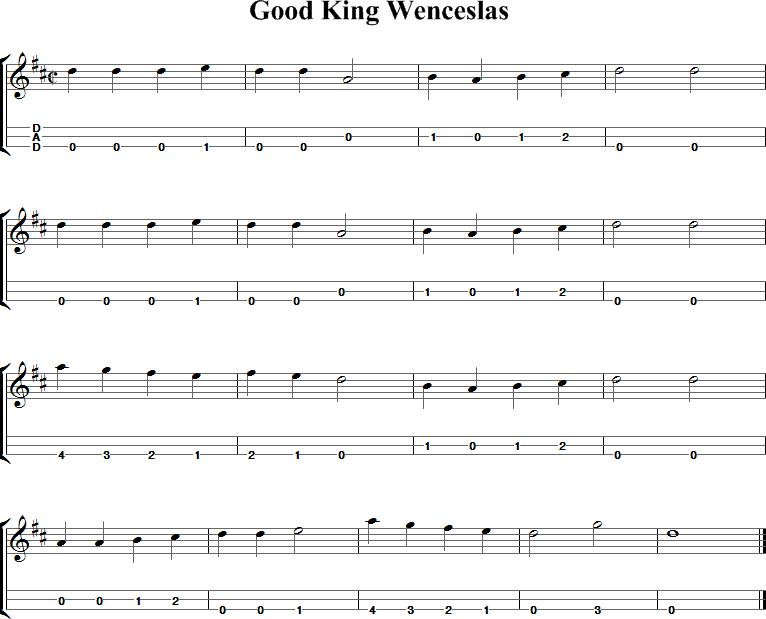 Good King Wenceslas Sheet Music for Dulcimer