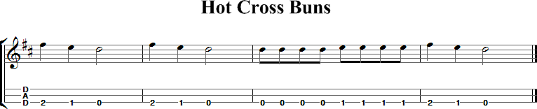 Hot Cross Buns Sheet Music for Dulcimer