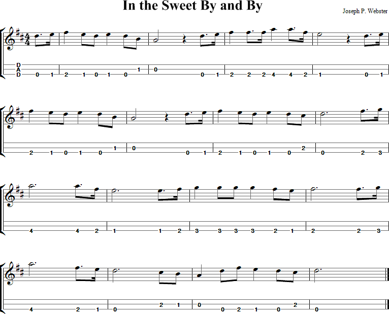 In the Sweet By and By Sheet Music for Dulcimer