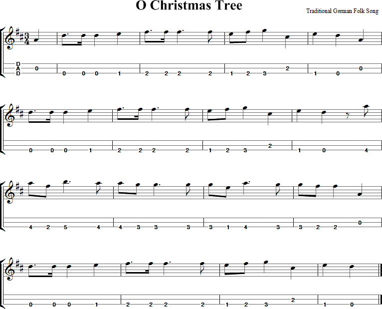 O Christmas Tree Sheet Music for Dulcimer