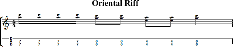 Oriental Riff Sheet Music for Dulcimer