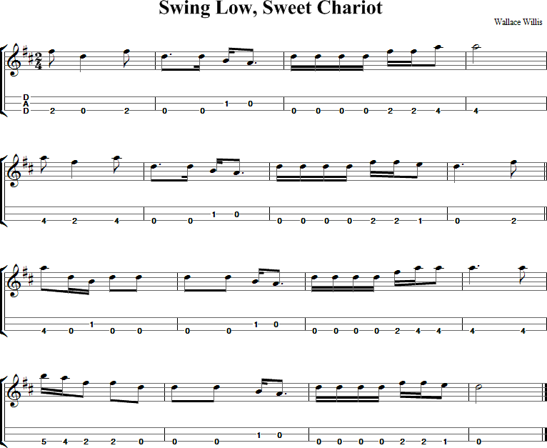 SWING LOW SWEET CHARIOT Sheet music